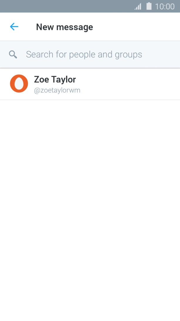 Press the search field.