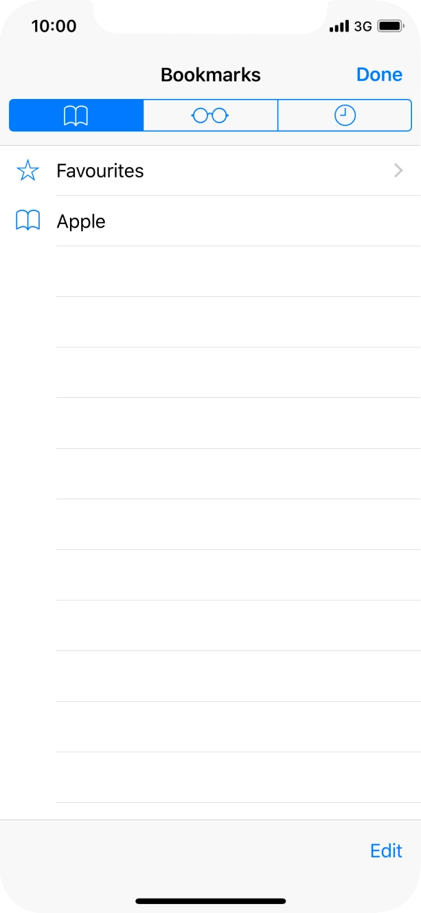 Press the required bookmark.