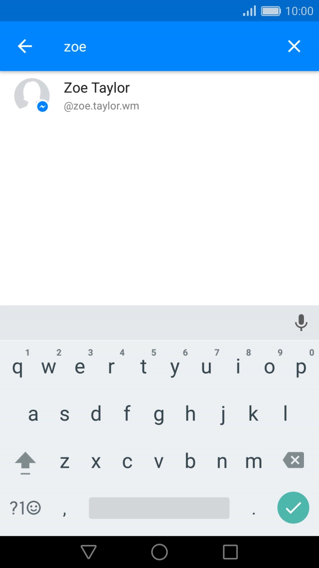 Press the required contact.