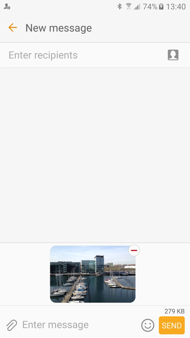 Press Enter recipients and key in the first letters of the recipient's name.