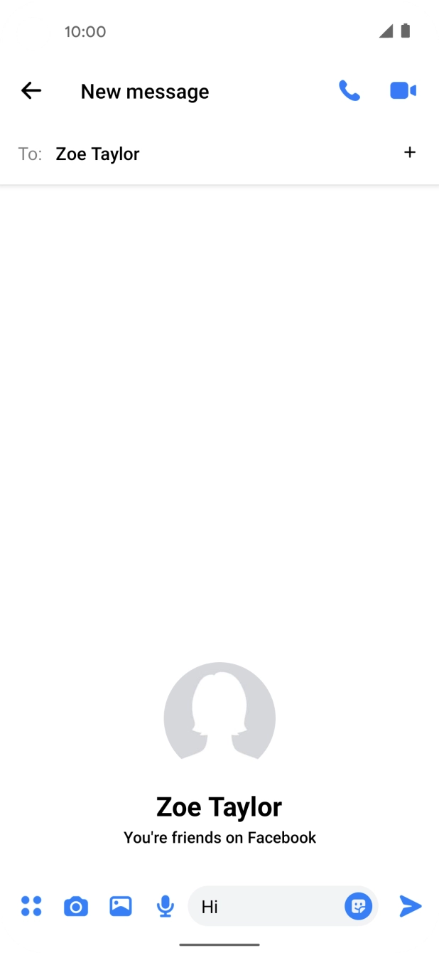 Write the required message and press the send icon.