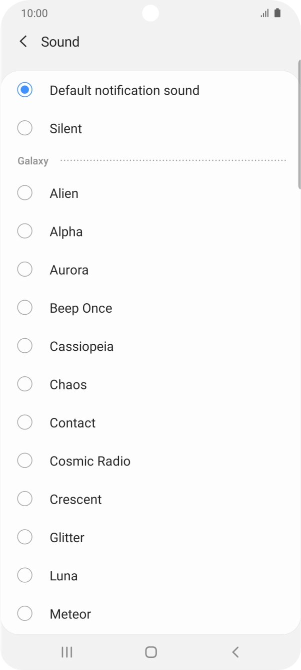 Press the different message tones to hear them.