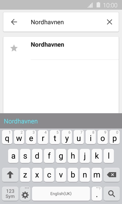 Press the required destination.