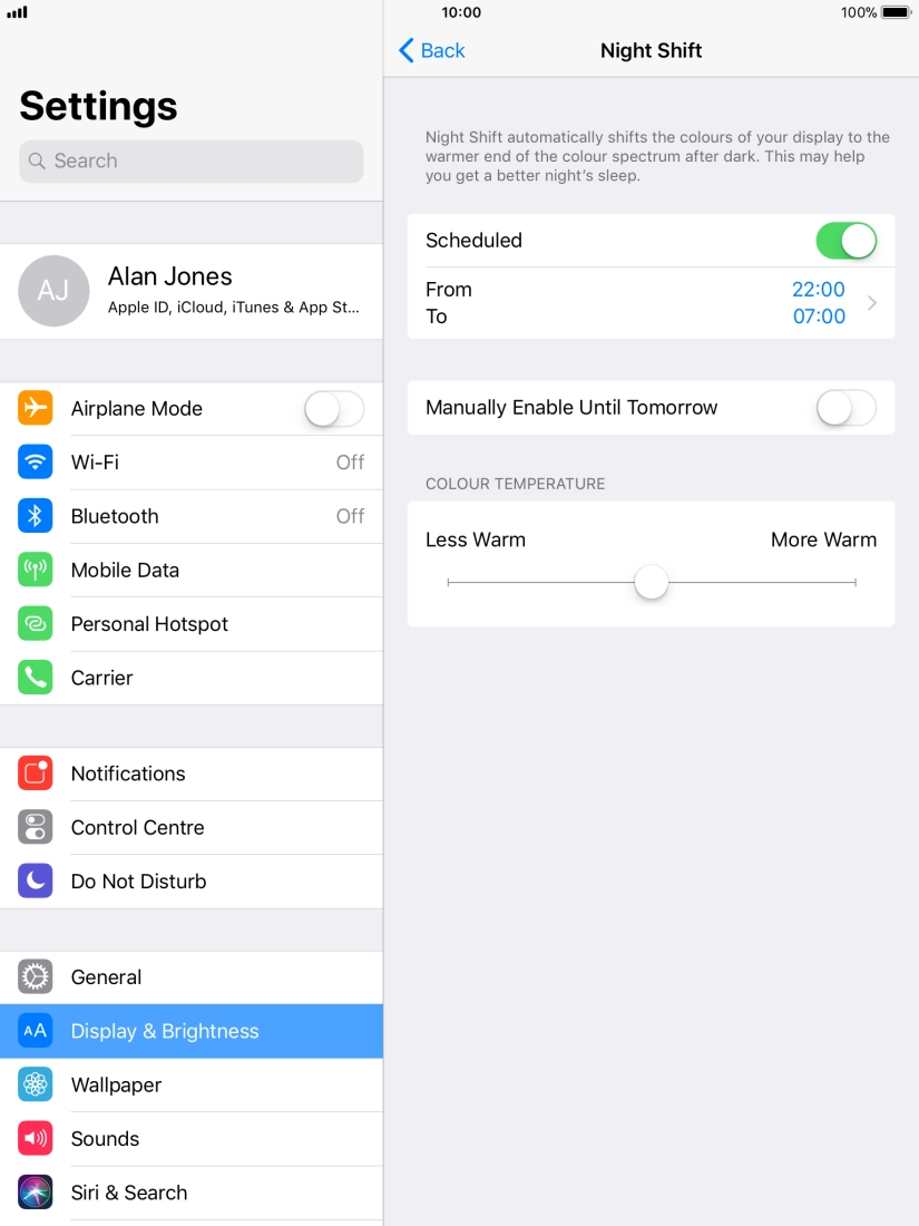 Press the indicator next to Press the indicator next to