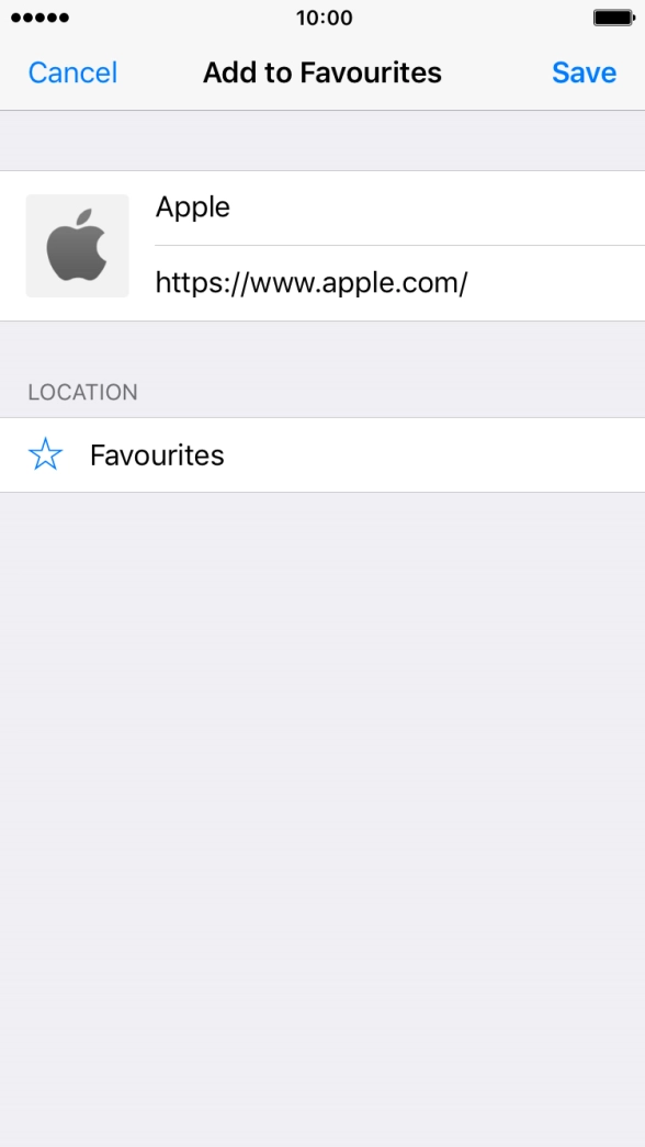 Key in the required name of the bookmark and press Save.