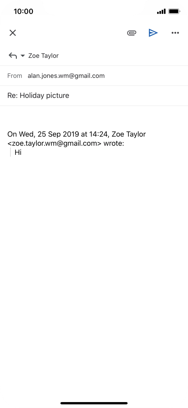 Press the text input field.