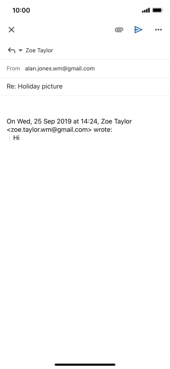 Press the text input field.