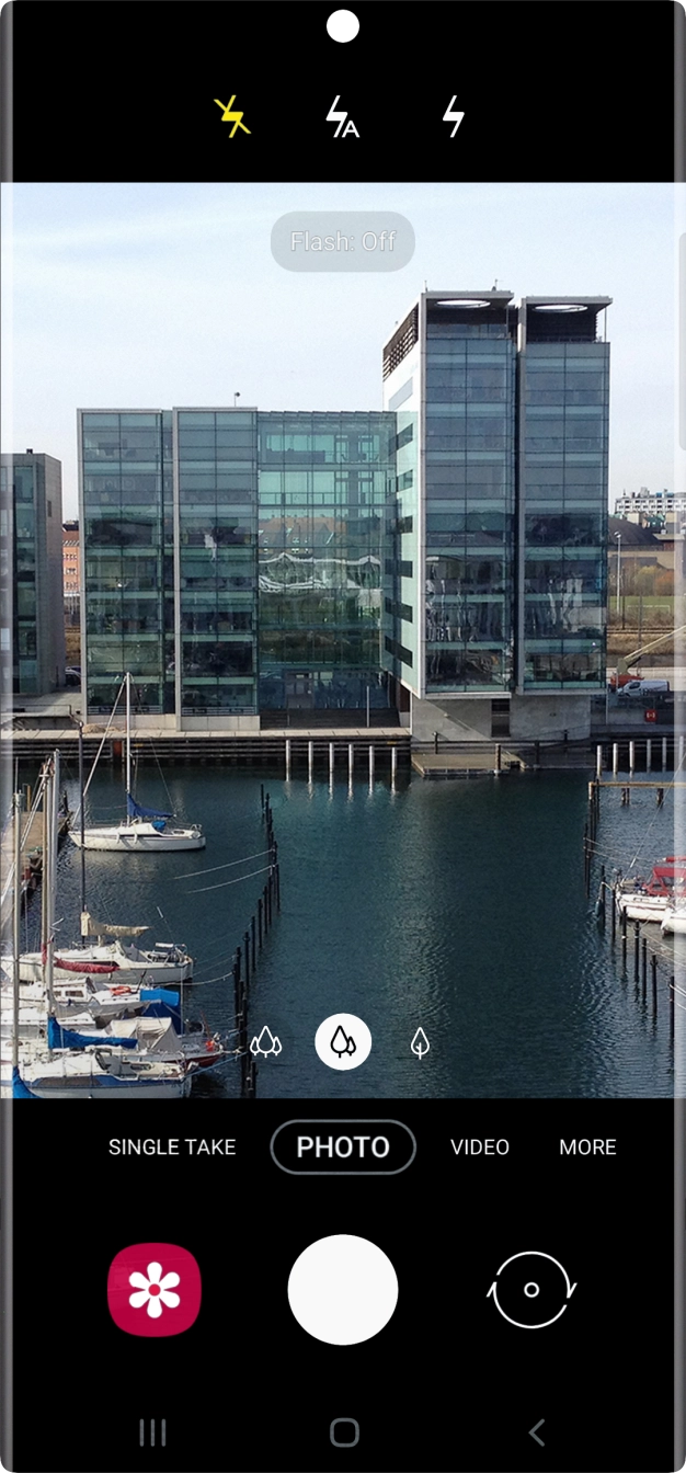 Press the required setting.