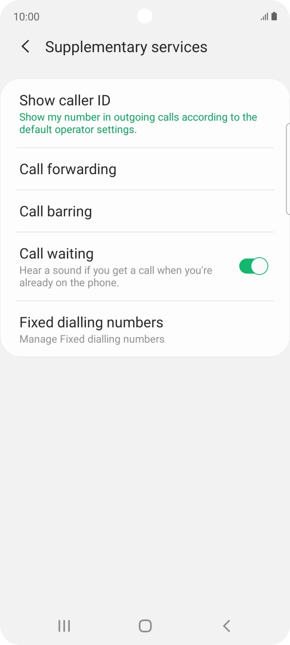 Press the indicator next to 