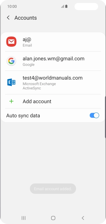Press the Home key to return to the home screen. Press the Home key to return to the home screen.