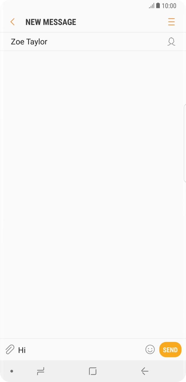 Press SEND when you've written your text message.
