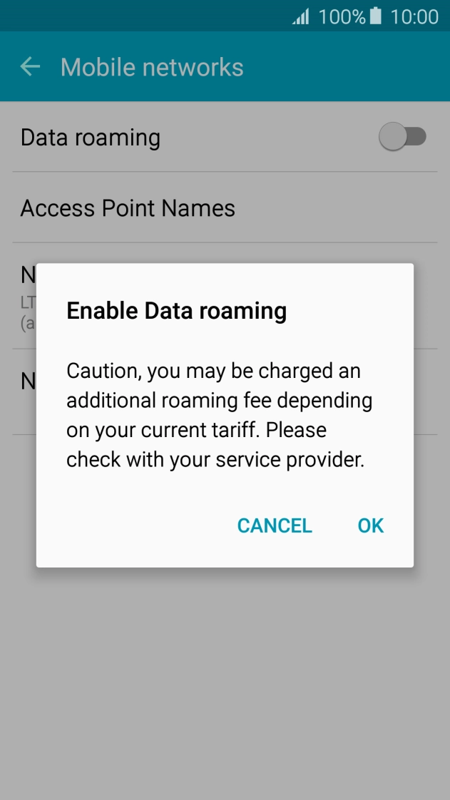 If you turn on the function, press OK.