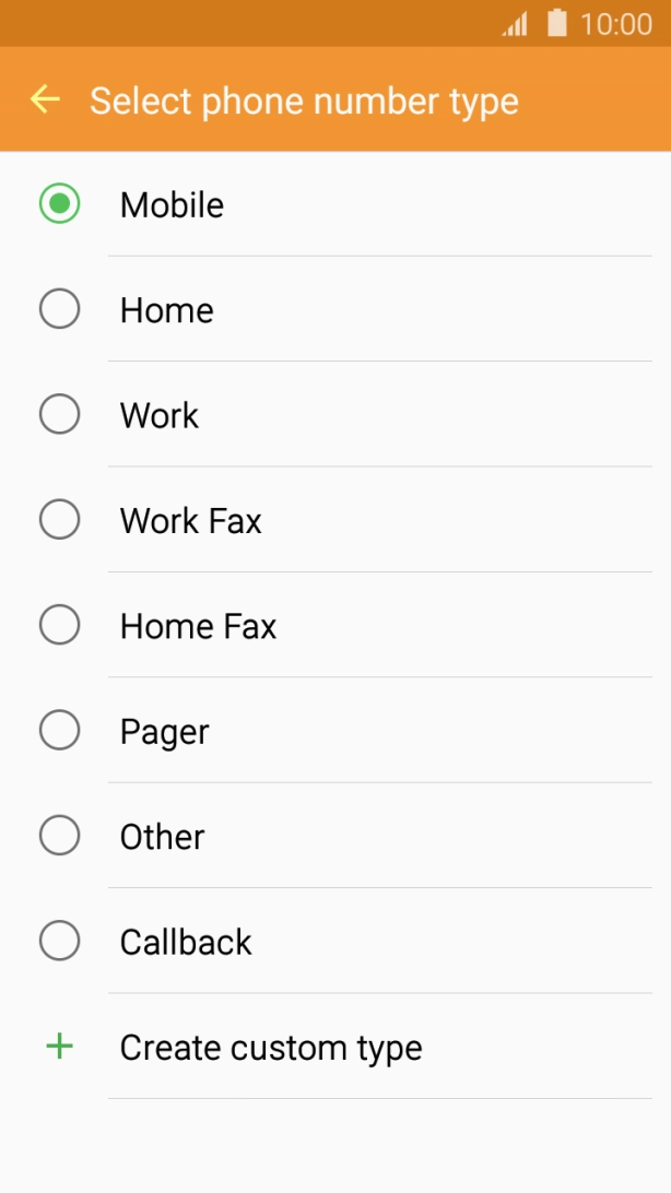Press the required number type.
