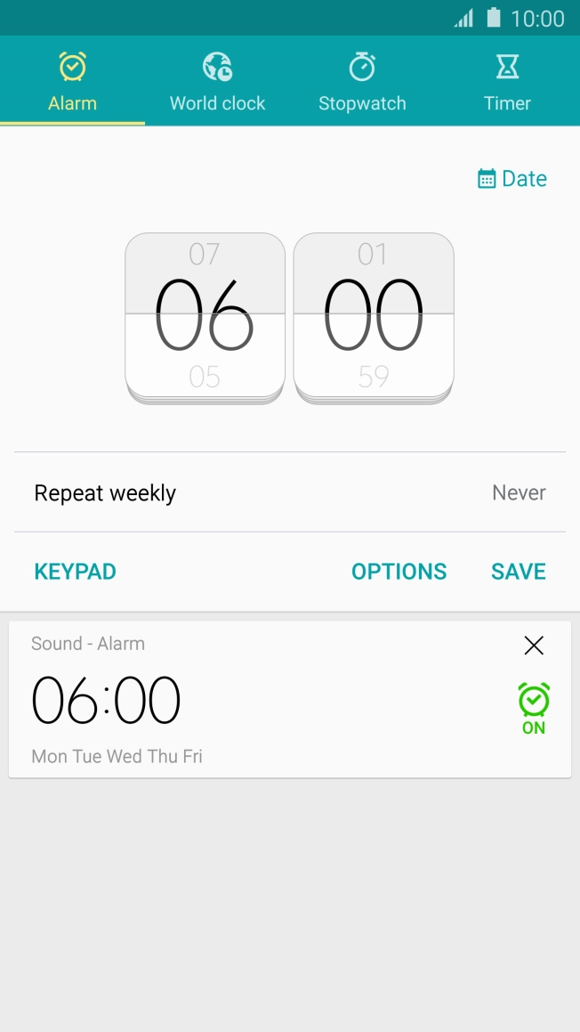 Press the Home key to return to the home screen.