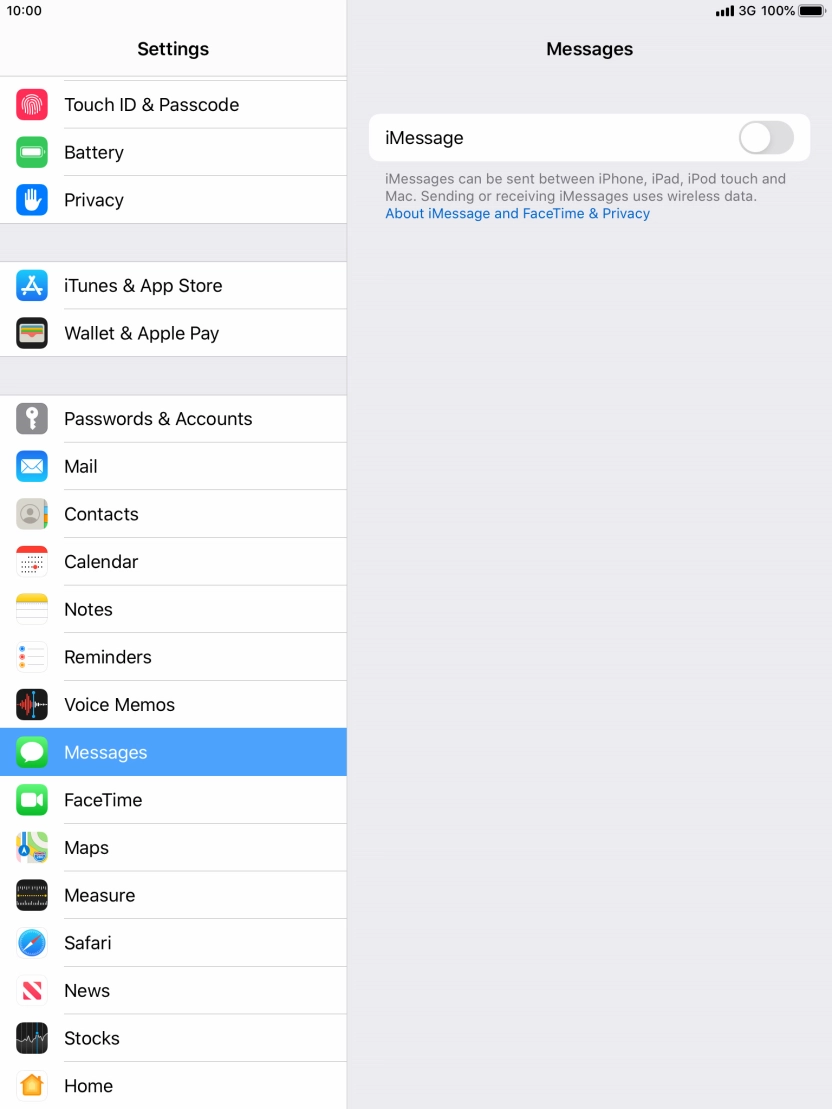 Press the indicator next to 