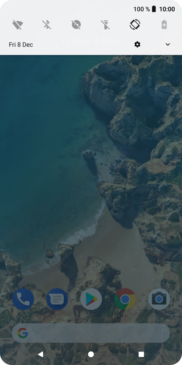 Press the settings icon.