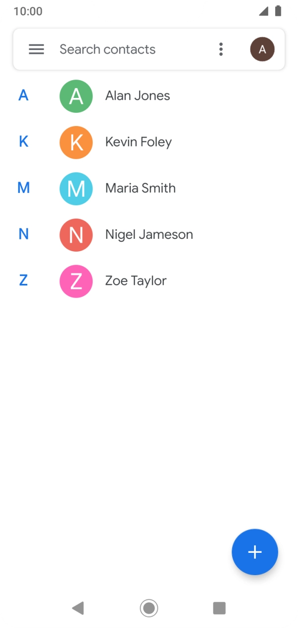 Slide your finger right starting from the left side of the screen.