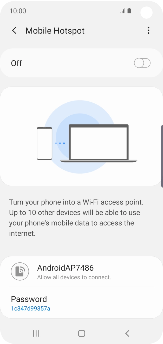 Press the menu icon.