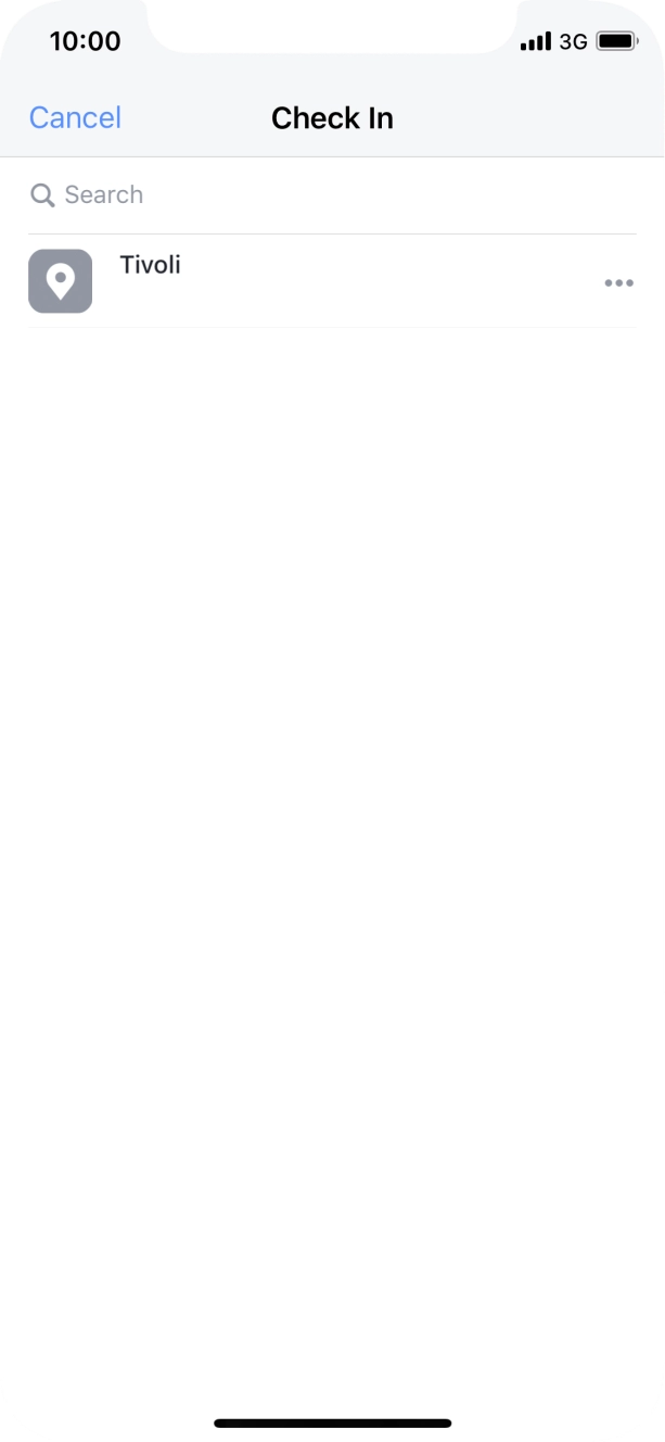 Press the search field.