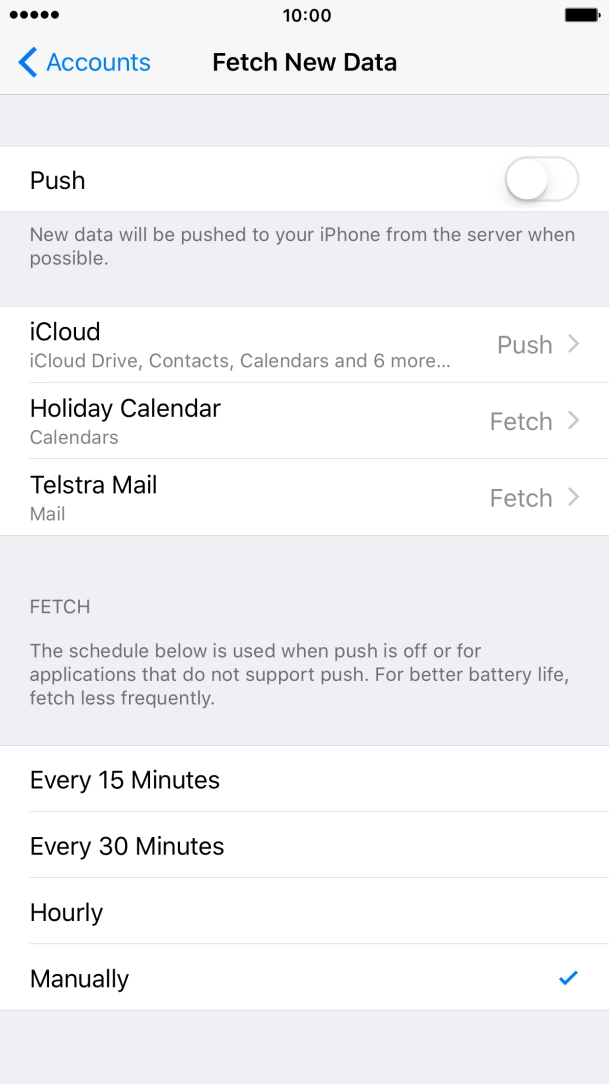 If you turn off the function, press the required setting.
