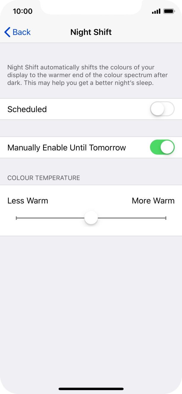 Press and drag the indicator below 