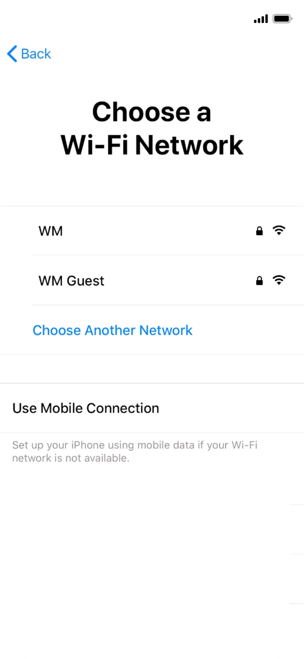 Press the required Wi-Fi network.