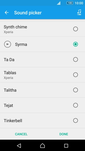 Once you've found a message tone you like, press DONE.