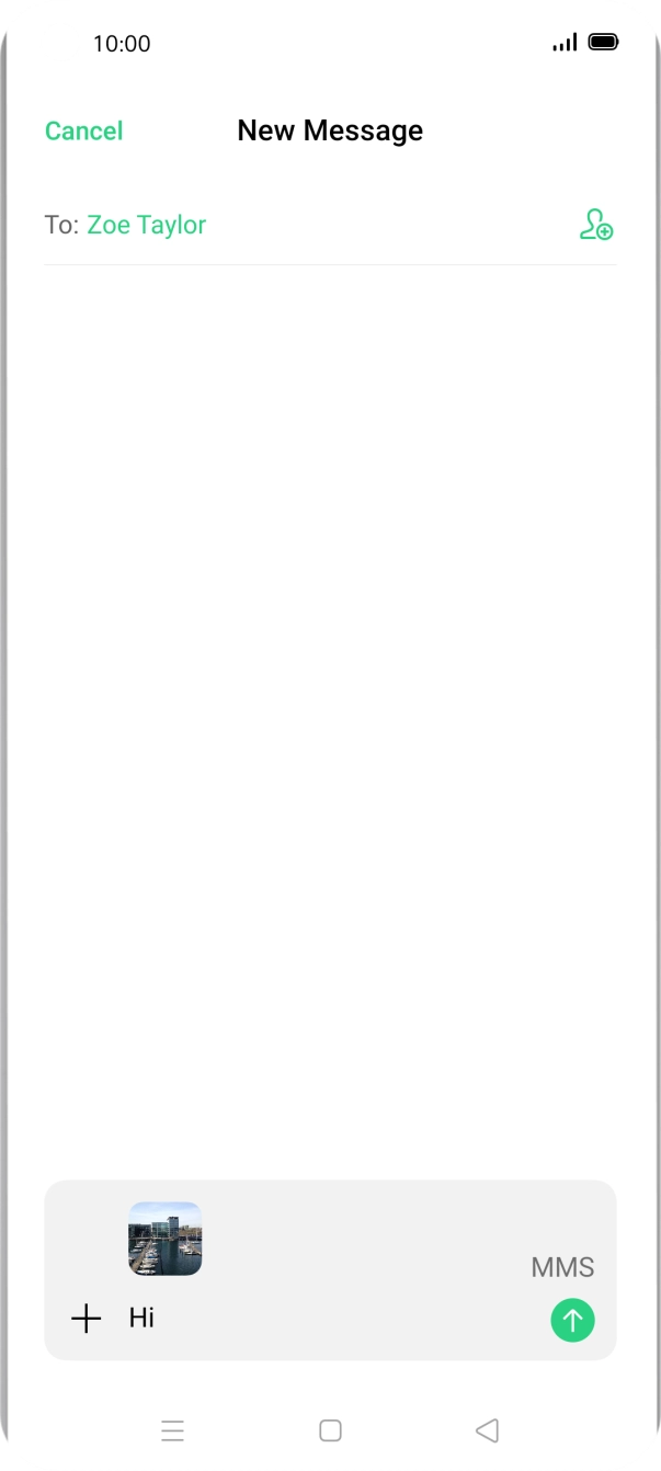 Press the send icon when you've finished your picture message.