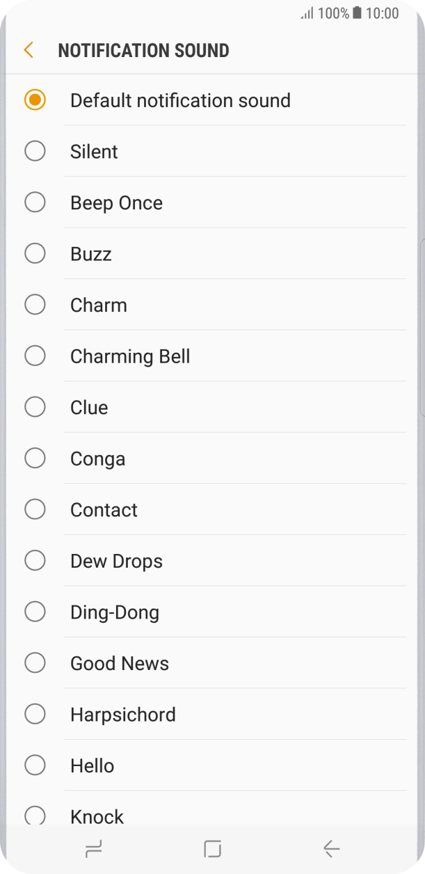 Press the different message tones to hear them.