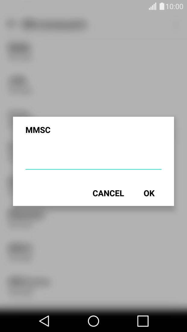 Key in http://mmsc.telstra.com:8002 and press OK.