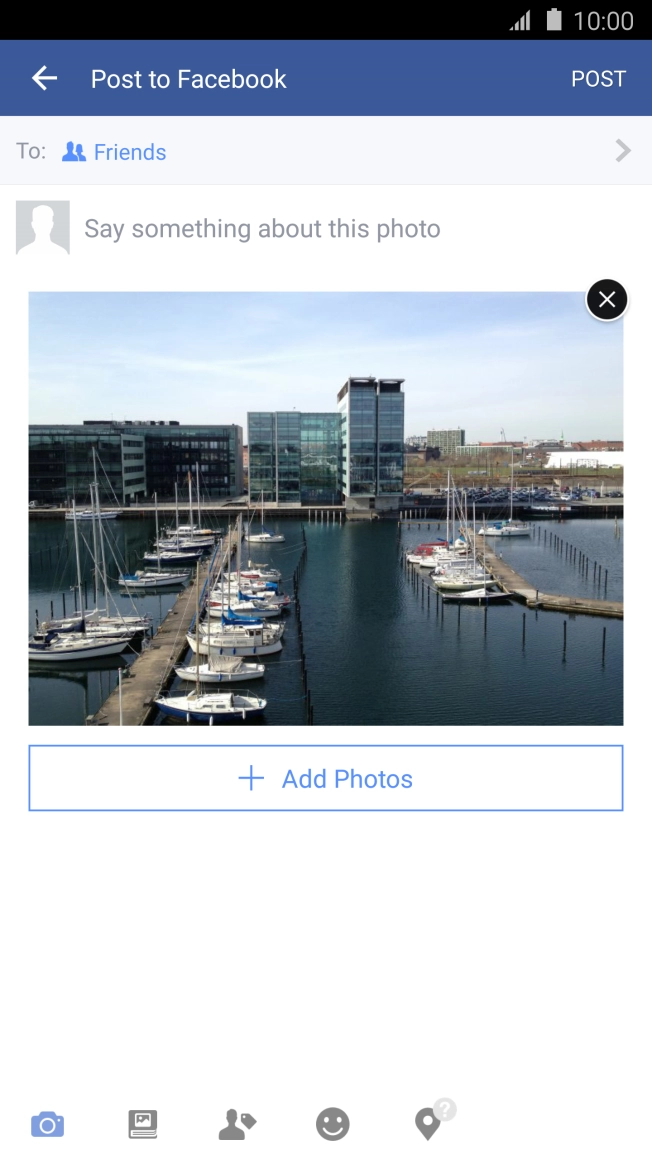 Press the text input field.