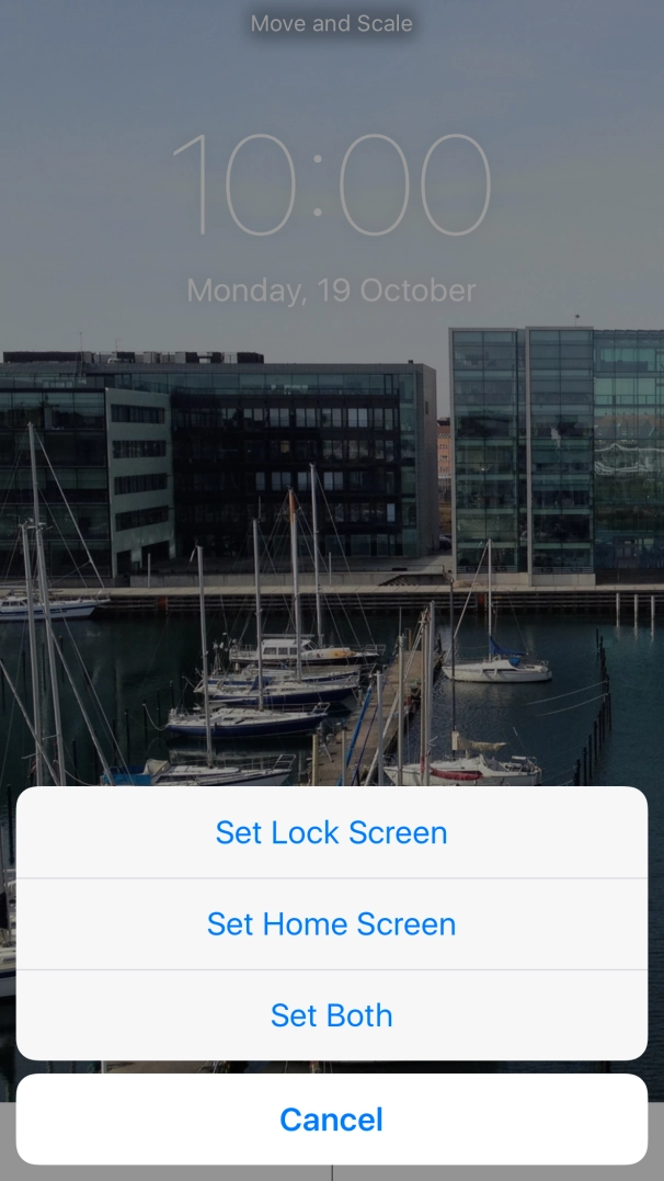 Press the required setting.