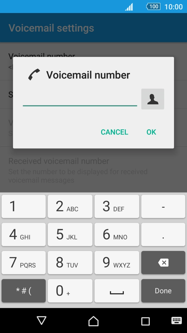 Key in +61101 and press OK.