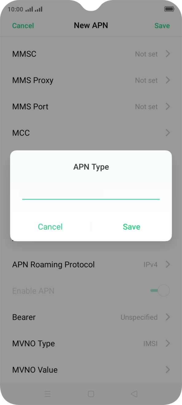 Key in default and press Save. Key in default and press Save.