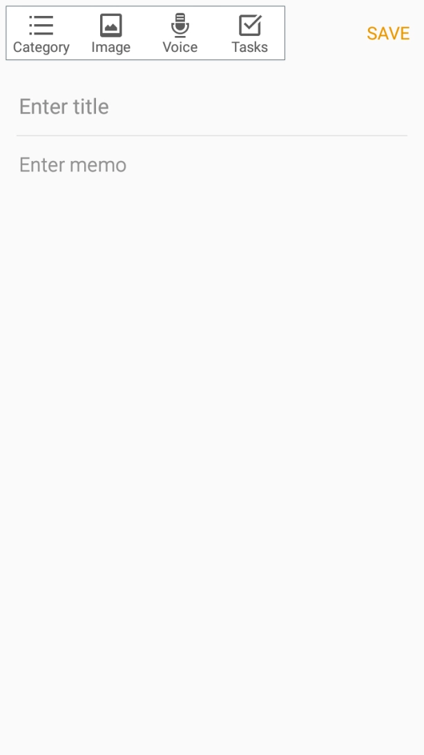 Press Enter memo and write the text for your note.