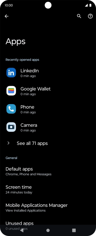 Press See all apps. Press See all apps.