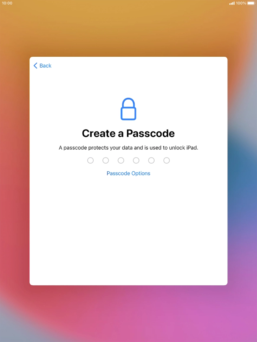 Press Passcode Options. Press Passcode Options.