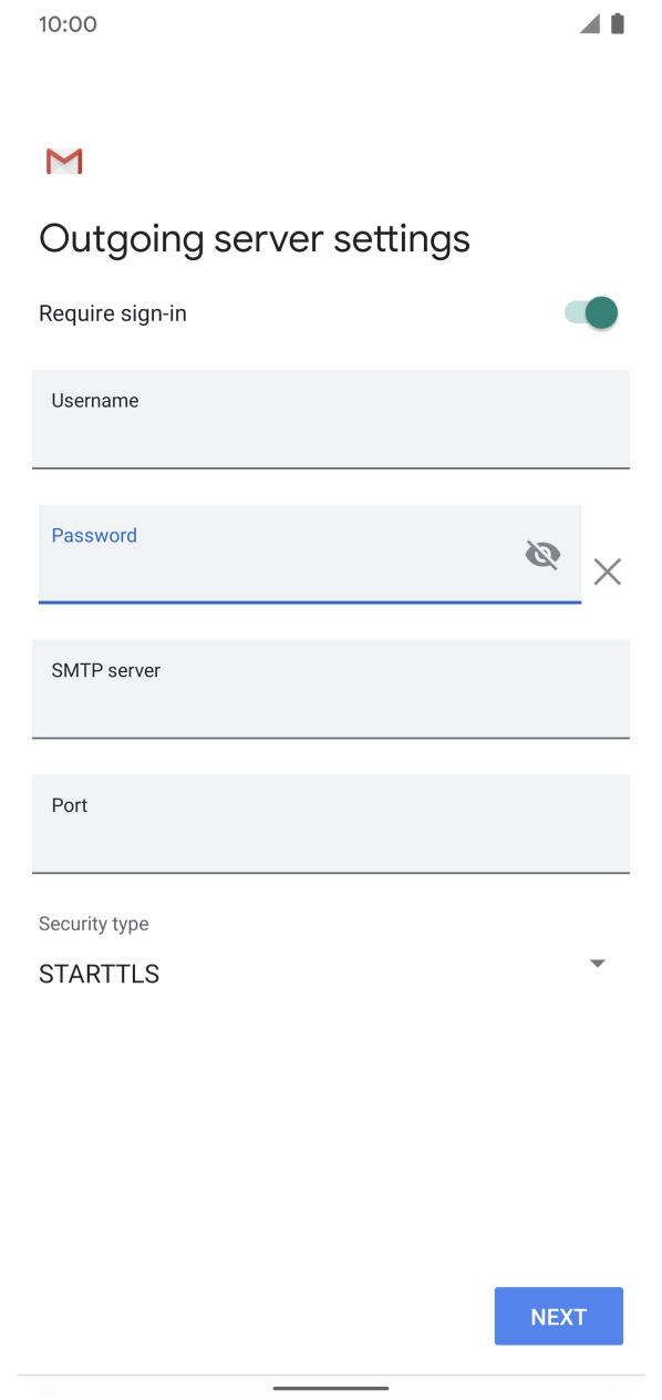 Press the field below 