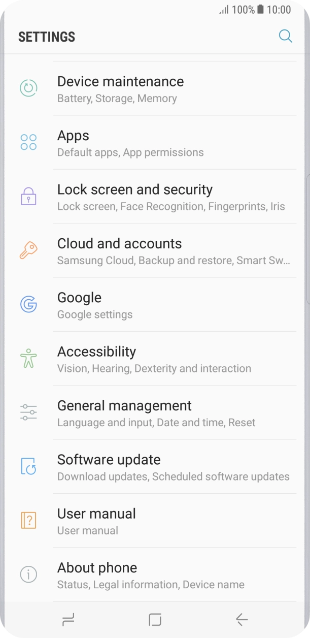 Press Software update.