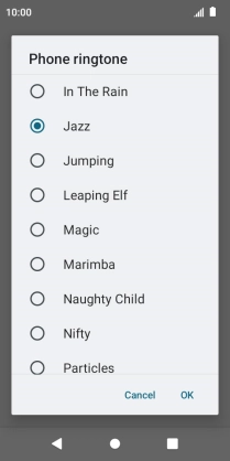 Press the different ring tones to hear them.