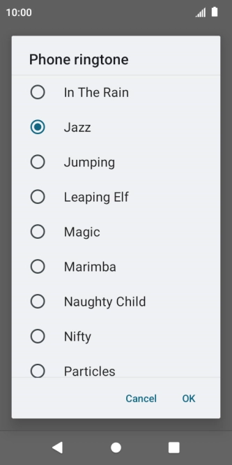 Press the different ring tones to hear them.