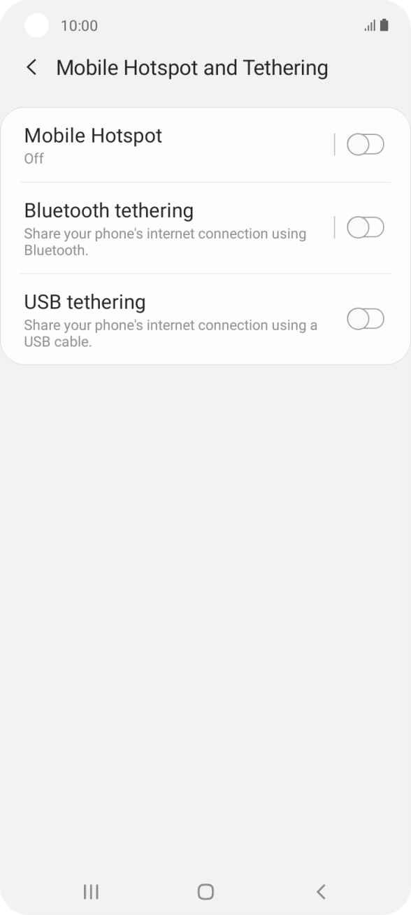 Press Mobile Hotspot.