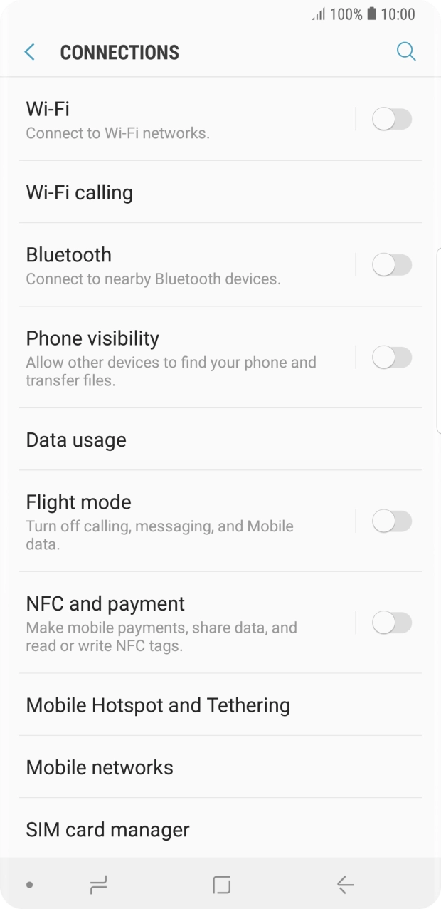 Press Mobile networks.