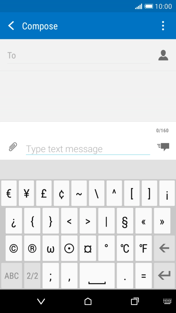 Press ABC to return to text input.
