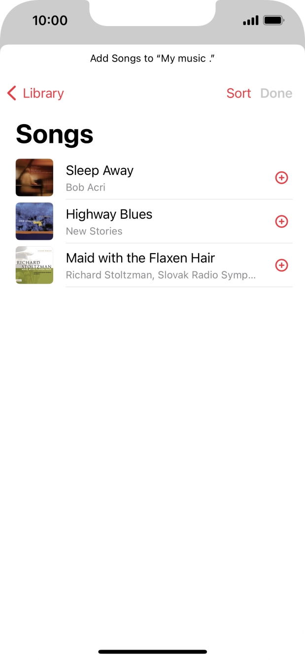 Go to the required category and press the required audio file.