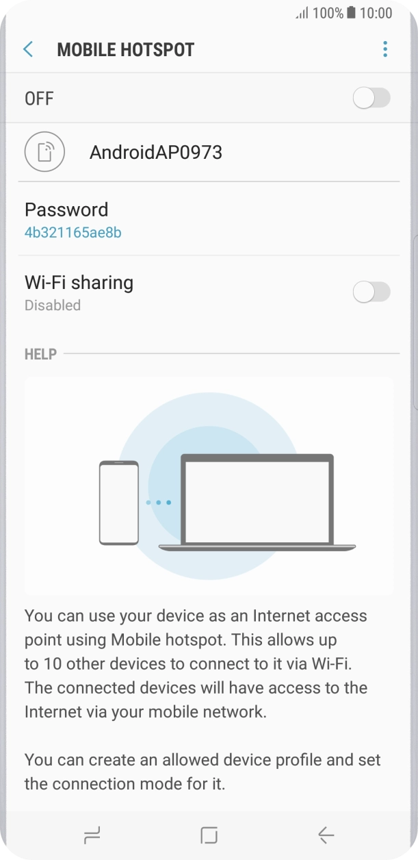 Press the menu icon.