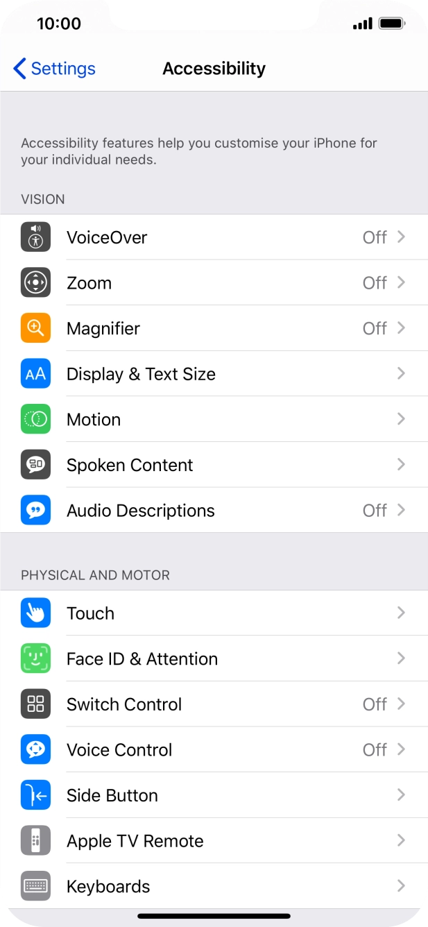 Press Display & Text Size.