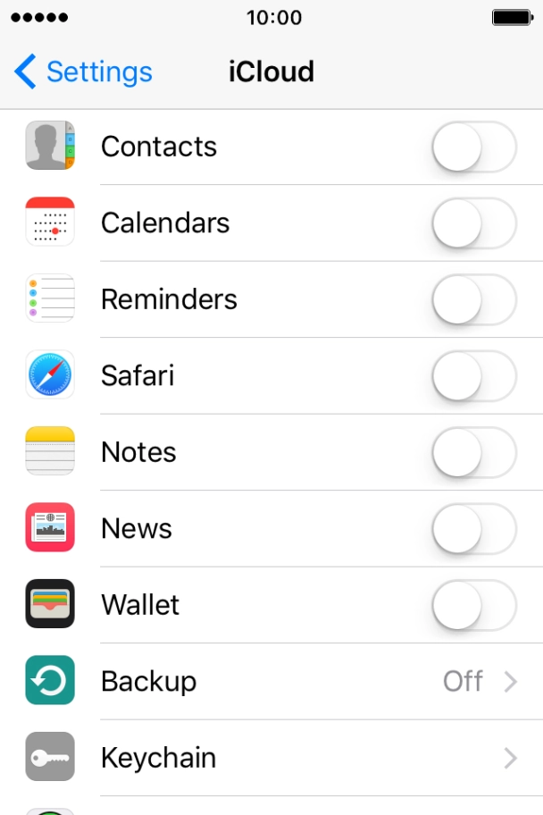 Press Backup. Press Backup.