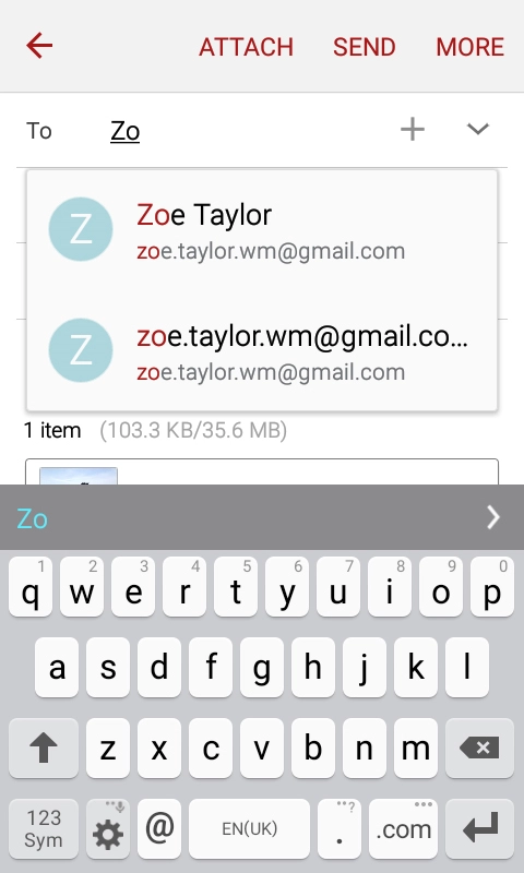 Press the required contact.