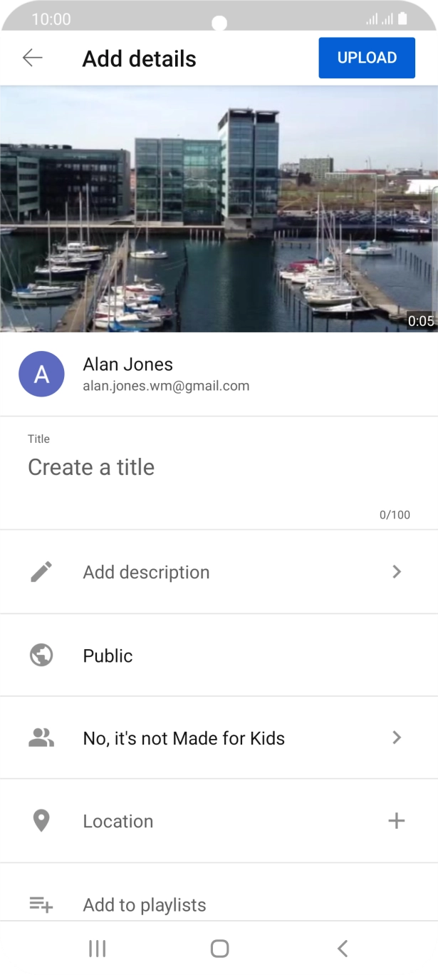 Press the field below 